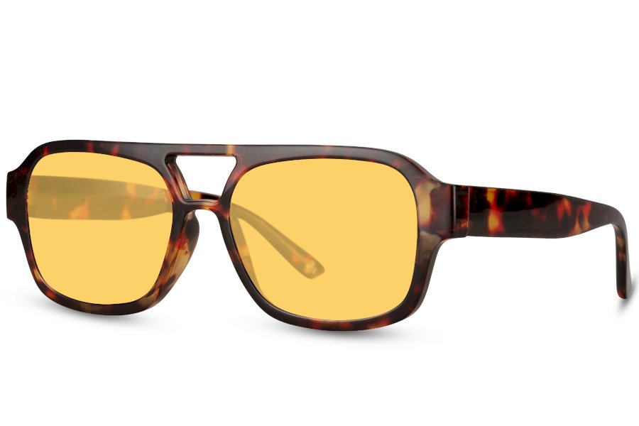 Javrin Aviator Brown Full Rim Sunglasses