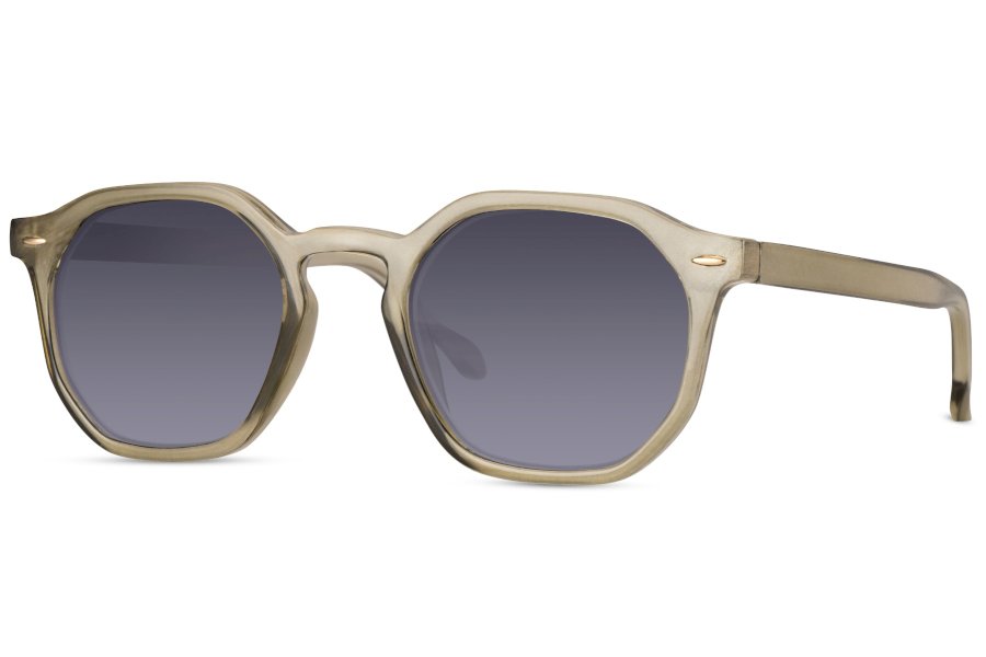 Ceyro Geometric Green Full Rim Sunglasses