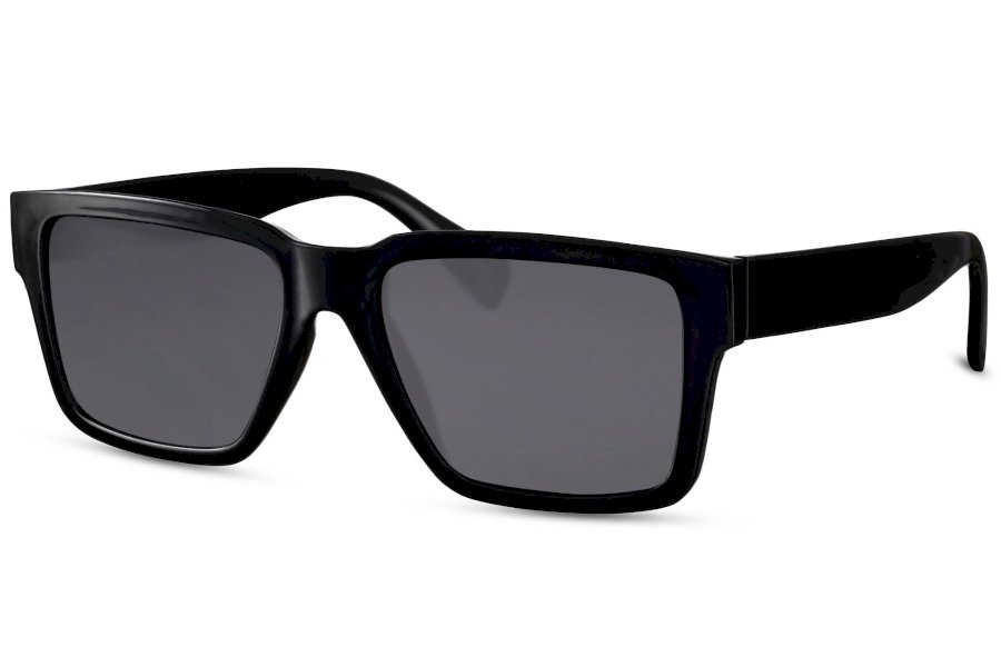 Brisk Square Black Full Rim Sunglasses