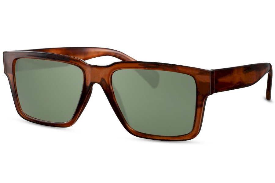 Orin Square Brown Full Rim Sunglasses