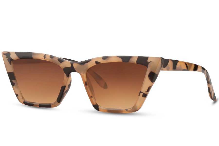 Tova Cat Eye Brown Full Rim Sunglasses
