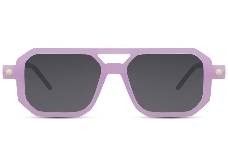 Slate Geometric Purple Full Rim Sunglasses