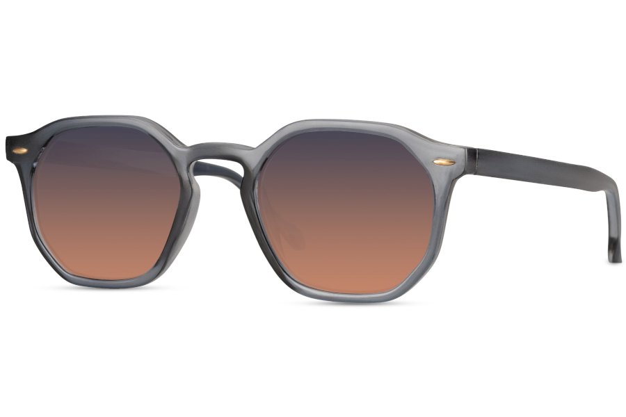 Strale Geometric Blue Full Rim Sunglasses