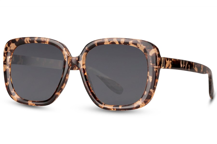 Tawen Square Brown Full Rim Sunglasses