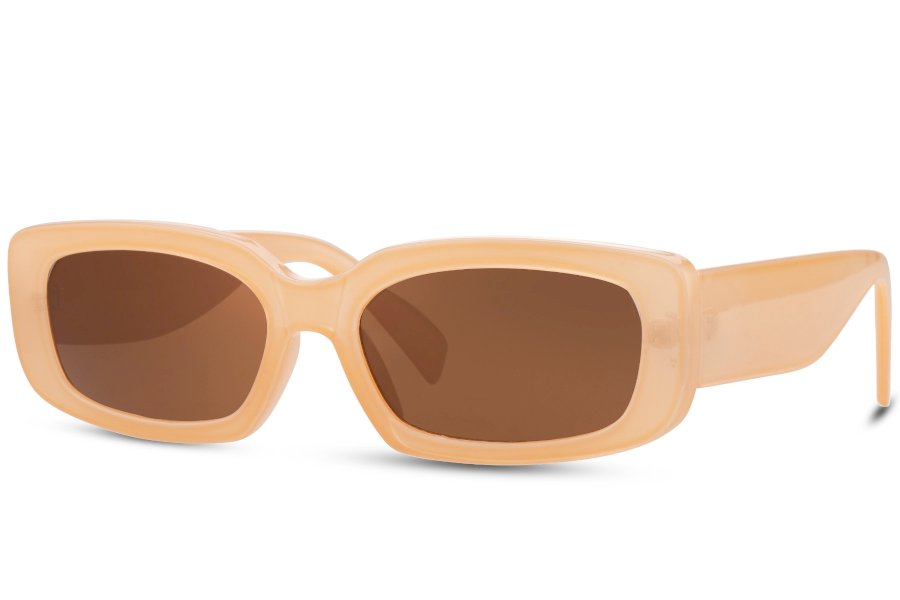 Strix Rectangle Beige Full Rim Sunglasses