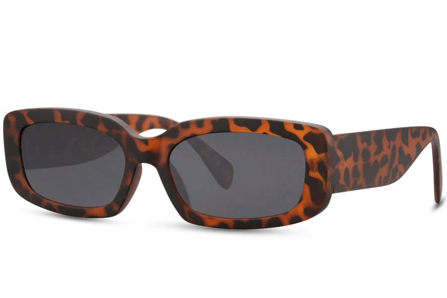 Orven Rectangle Brown Full Rim Sunglasses