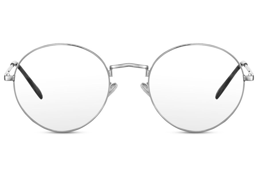Cirra Round Silver Full Rim Eyeglasses