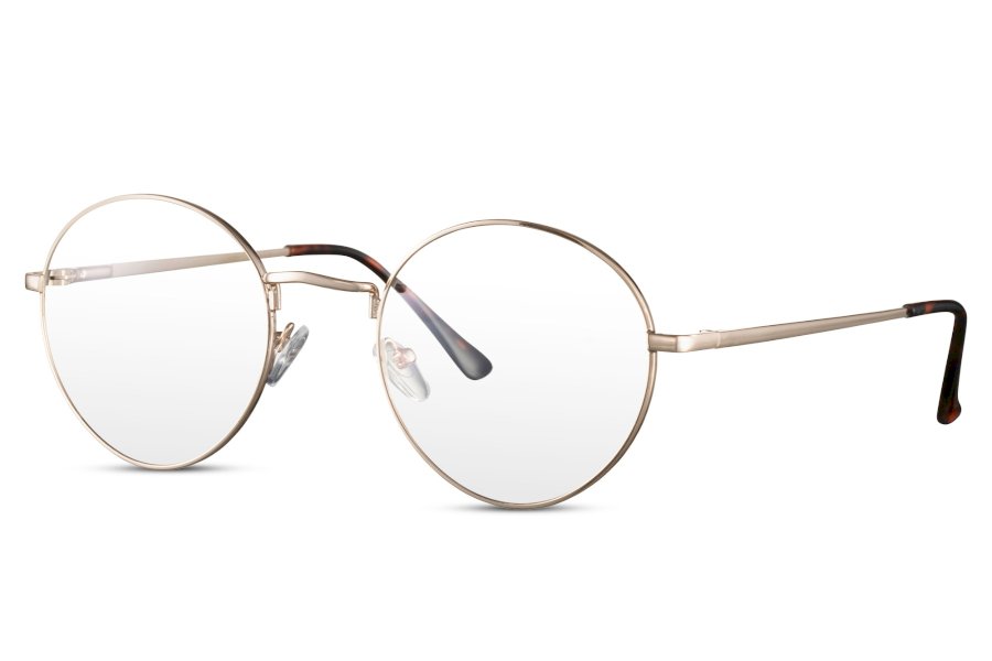 Cirra Round Gold Full Rim Eyeglasses