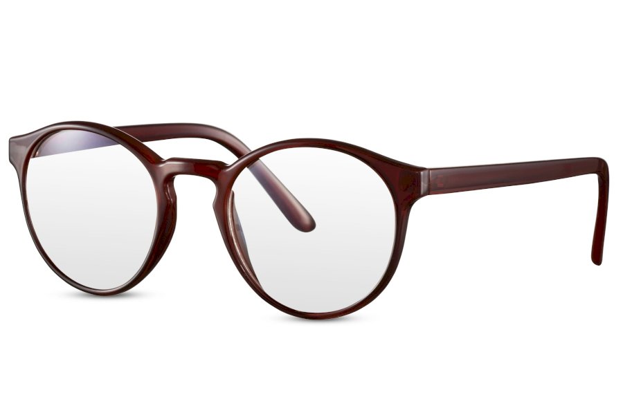 Solvi Round Brown Full Rim Eyeglasses