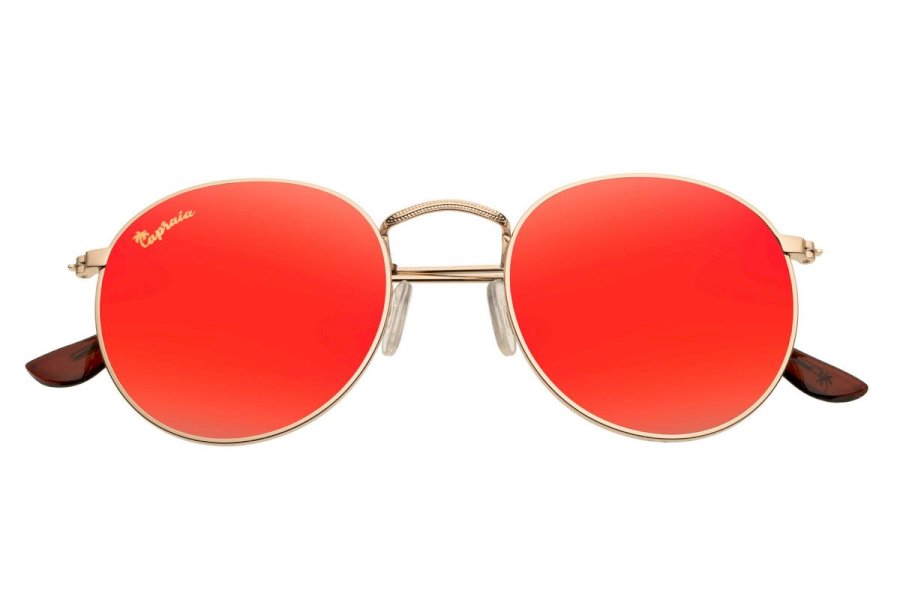 Bellone3 Round Gold Full Rim Sunglasses