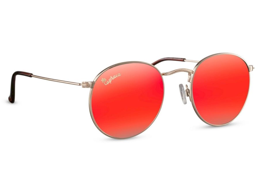 Bellone3 Round Gold Full Rim Sunglasses