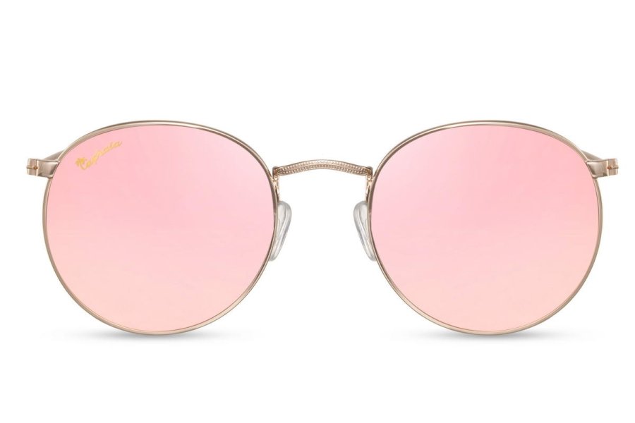 Bellone4 Round Gold Full Rim Sunglasses