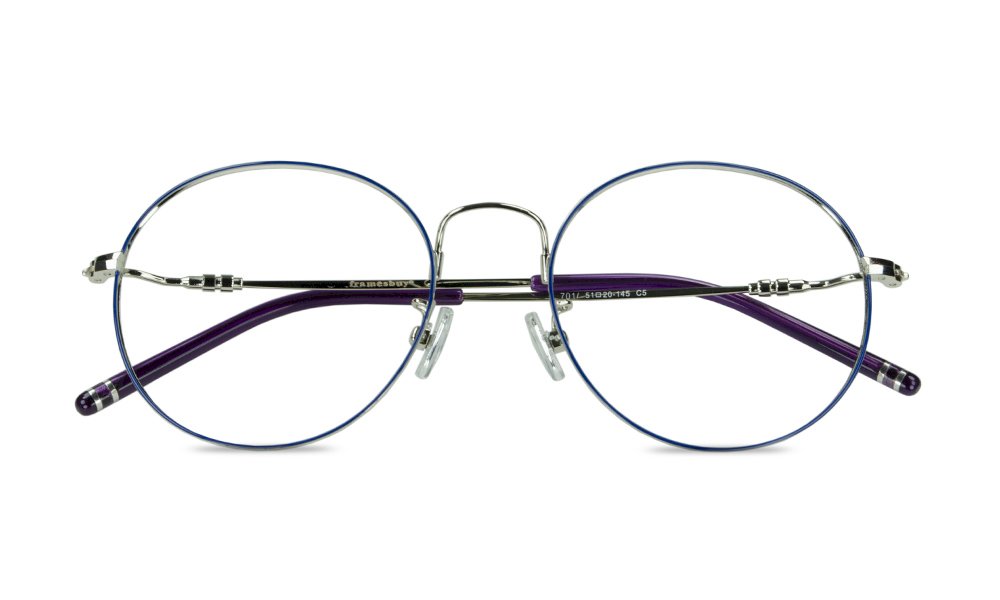 Outplay Round Blue Full Rim Eyeglasses