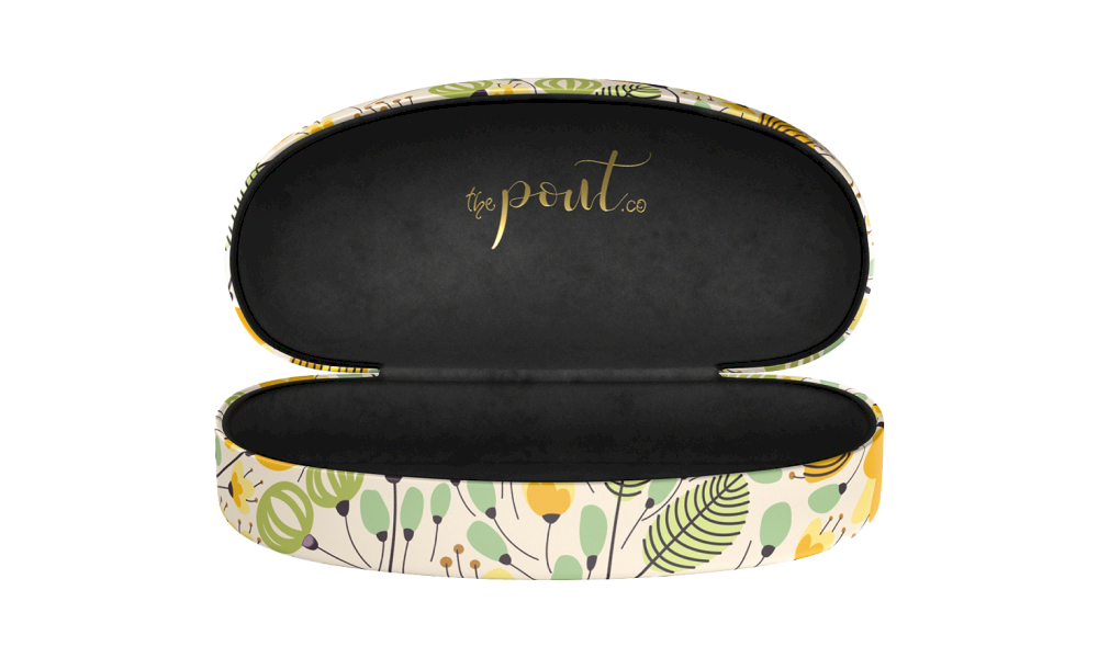 Yellow Blossoms Sunglass Case  Yellow  Cases