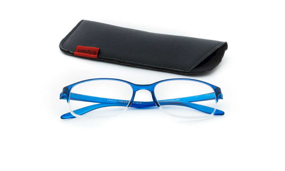 Library8 Oval Blue Full Rim Readingglasses